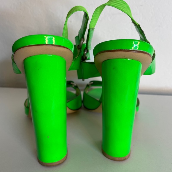 christopher kane neon green block heels - Picture 5 of 7